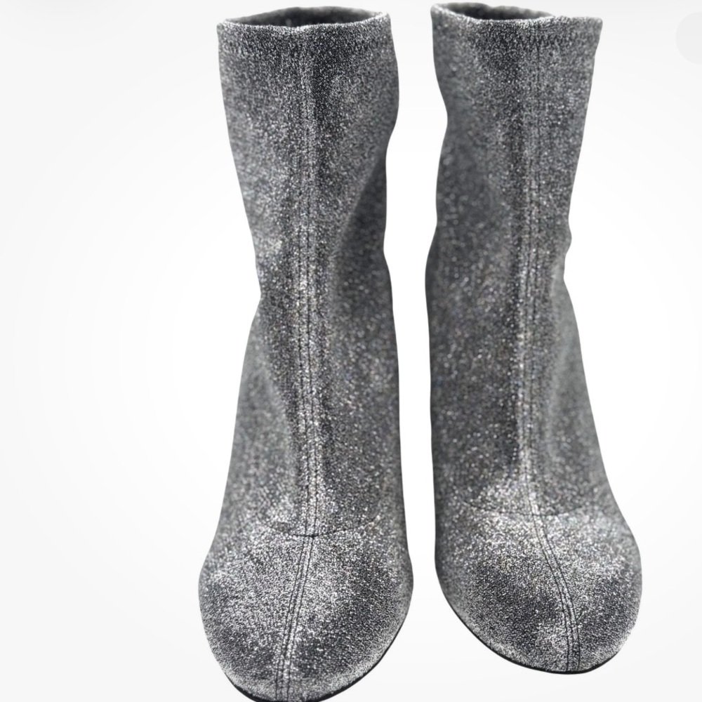 Micheal Kors size 10 metallic silver stretch boots from MK store - Picture 2 of 14
